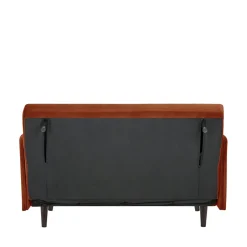 Outlet Drawer BELUSHI Canapé convertible 2 places en velours pieds bois foncé