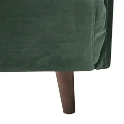Outlet Drawer BELUSHI Canapé convertible 2 places en velours pieds bois foncé