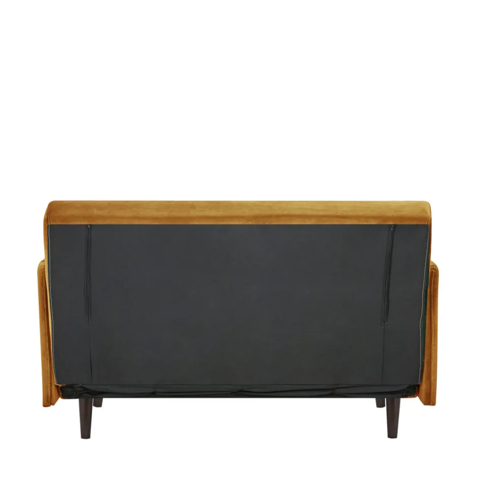 Outlet Drawer BELUSHI Canapé convertible 2 places en velours pieds bois foncé