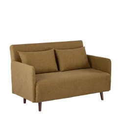 Best Drawer BELUSHI Canapé convertible 2 places en tissu pieds bois foncé