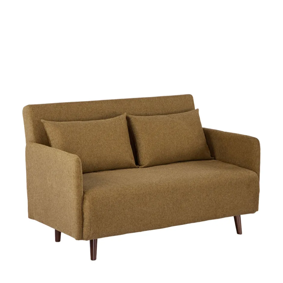 Best Drawer BELUSHI Canapé convertible 2 places en tissu pieds bois foncé