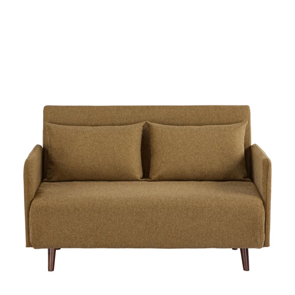 Best Drawer BELUSHI Canapé convertible 2 places en tissu pieds bois foncé
