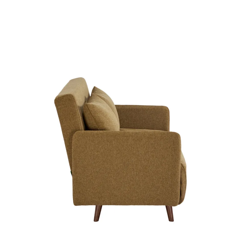 Best Drawer BELUSHI Canapé convertible 2 places en tissu pieds bois foncé