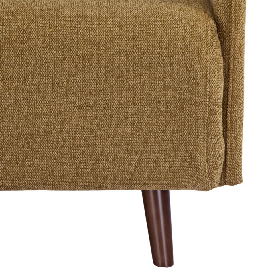 Best Drawer BELUSHI Canapé convertible 2 places en tissu pieds bois foncé