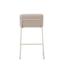 Best Venture Home BISBEE Lot de 2 tabourets de bar en tissu bouclette pieds beiges H65cm