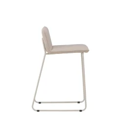 Best Venture Home BISBEE Lot de 2 tabourets de bar en tissu bouclette pieds beiges H65cm