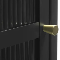 Discount No name BJORN Colonne de rangement 1 porte en verre strié et métal H160cm
