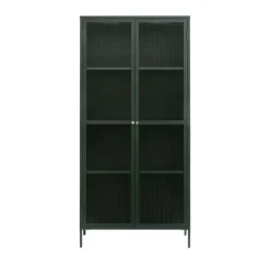 Sale No name BJORN Vaisselier 2 portes en verre stié et métal H190cm