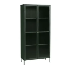 Sale No name BJORN Vaisselier 2 portes en verre stié et métal H190cm