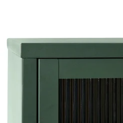 Outlet No name BJORN Vaisselier 2 portes en verre strié et métal H140cm