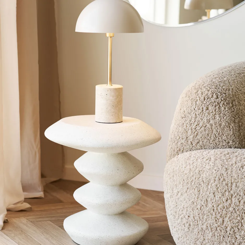 Sale House Nordic BLACKBURN Table d'appoint ronde en fibre d'argile ø36cm