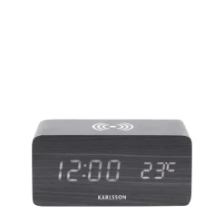 Hot Karlsson BLOCK Réveil en bois avec chargeur téléphone