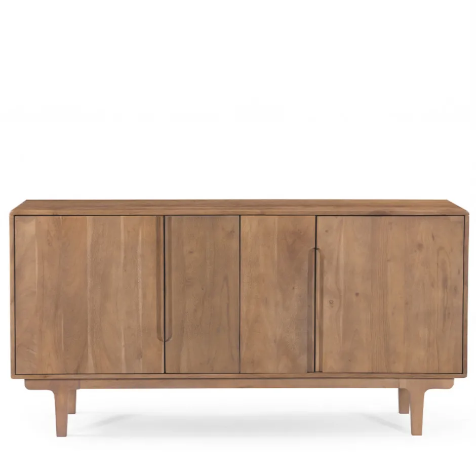 New Drawer BOGOR Buffet 4 portes en bois massif L150cm