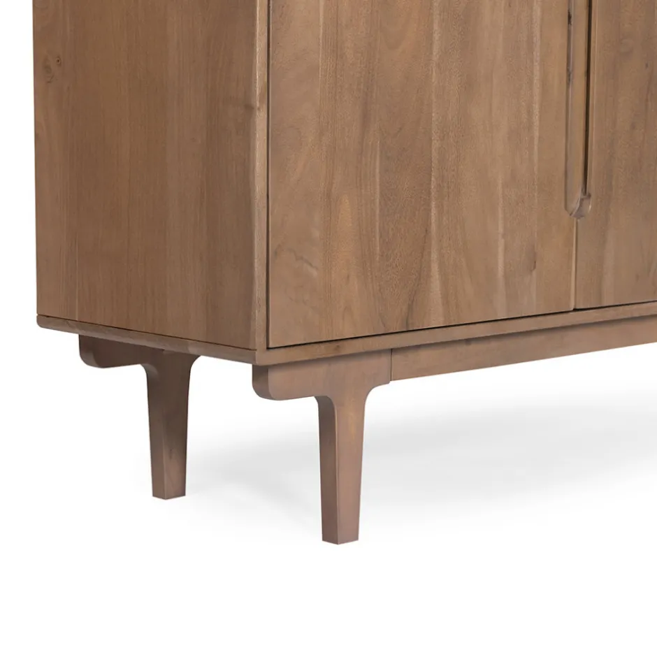 New Drawer BOGOR Buffet 4 portes en bois massif L150cm