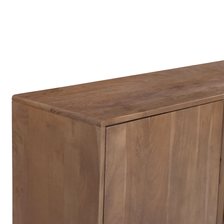 New Drawer BOGOR Buffet 4 portes en bois massif L150cm