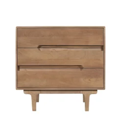 Outlet Drawer BOGOR Commode 3 tiroirs en bois massif L80cm