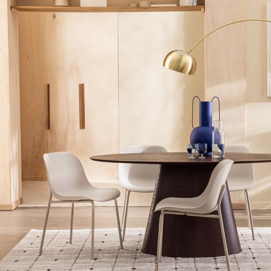 Outlet House Nordic BOLTON Table à manger ovale en bois 160x90cm