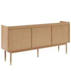 Best No name BOMBONG Buffet 2 portes 3 tiroirs en bois et cannage L180cm
