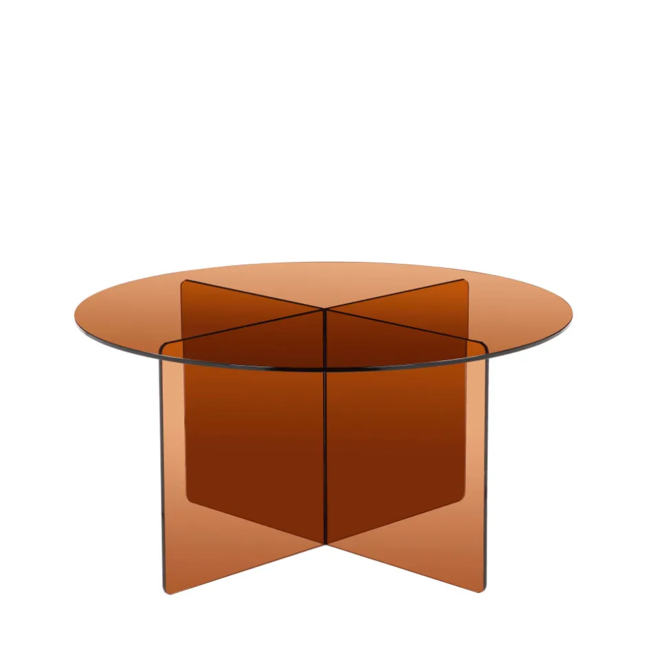 Clearance Drawer BOSTON Table basse ronde en verre ø80cm