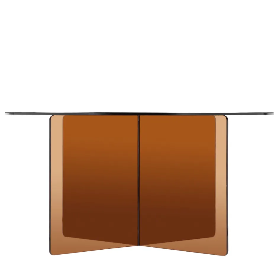 Clearance Drawer BOSTON Table basse ronde en verre ø80cm