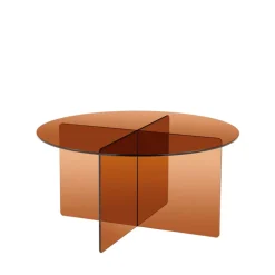 Clearance Drawer BOSTON Table basse ronde en verre ø80cm