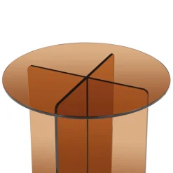 Outlet Drawer BOSTON Table d'appoint ronde en verre ø45cm