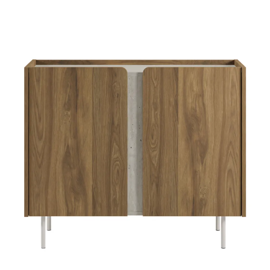Online Drawer BOXY Buffet 2 portes en bois et métal L100cm