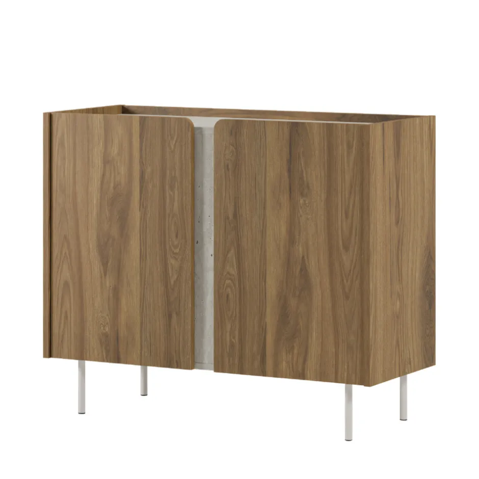 Online Drawer BOXY Buffet 2 portes en bois et métal L100cm