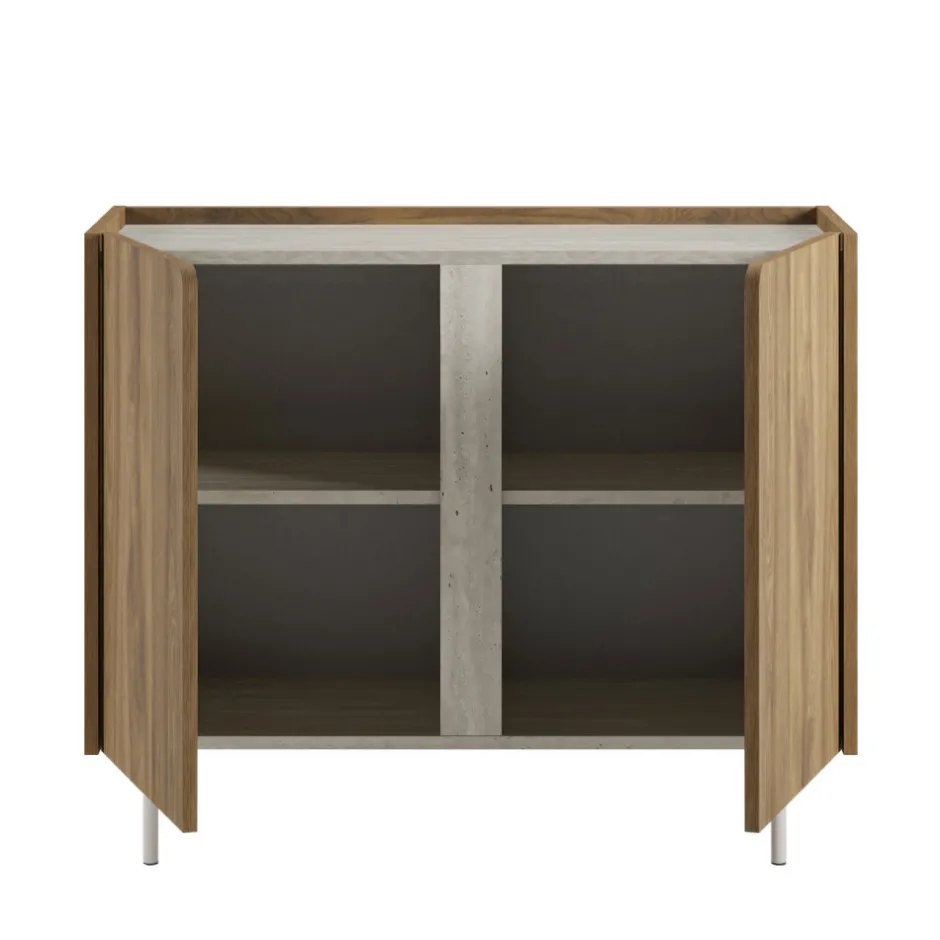 Online Drawer BOXY Buffet 2 portes en bois et métal L100cm