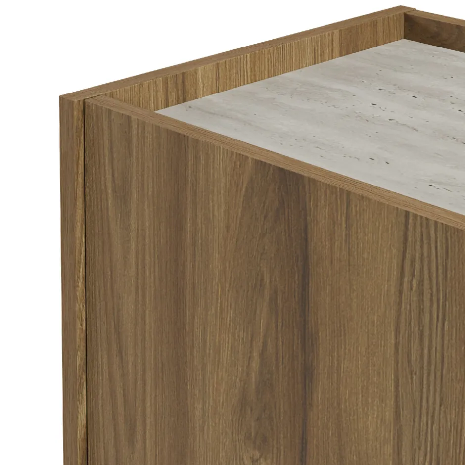 Online Drawer BOXY Buffet 2 portes en bois et métal L100cm