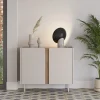 Discount Drawer BOXY Buffet 2 portes en bois et métal L100cm
