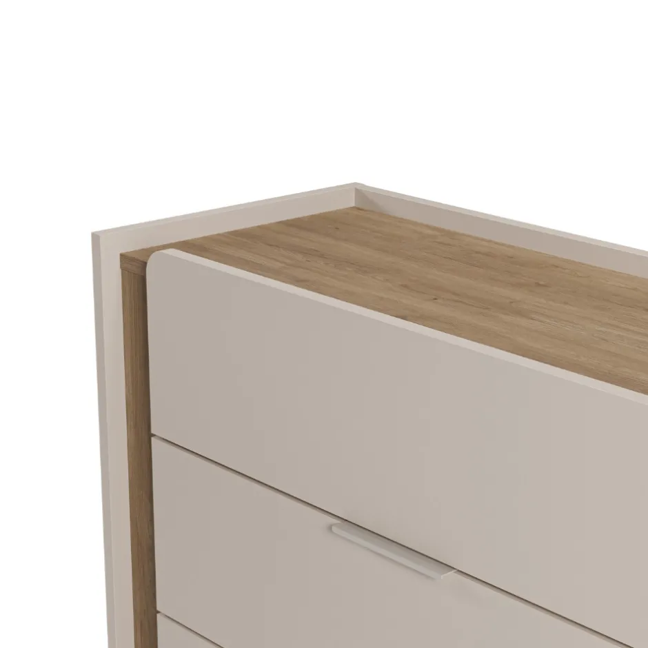 Discount Drawer BOXY Commode 3 tiroirs en bois et métal