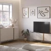 Online Drawer BOXY Meuble TV 3 portes en bois et métal L140cm