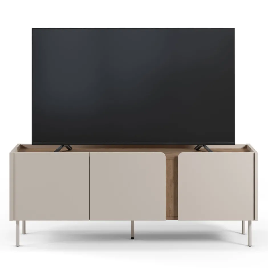 Online Drawer BOXY Meuble TV 3 portes en bois et métal L140cm