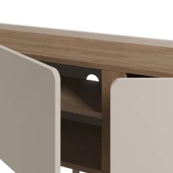 Online Drawer BOXY Meuble TV 3 portes en bois et métal L140cm