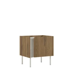 Outlet Drawer BOXY Table de chevet 1 porte en bois et effet travertin