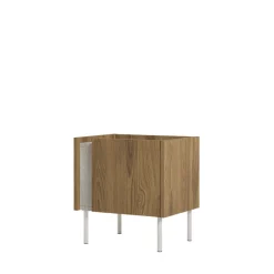 Outlet Drawer BOXY Table de chevet 1 porte en bois et effet travertin