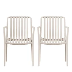 New Drawer BRANO Lot de 2 fauteuils de jardin en résine