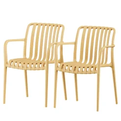 New Drawer BRANO Lot de 2 fauteuils de jardin en résine