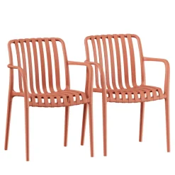 New Drawer BRANO Lot de 2 fauteuils de jardin en résine