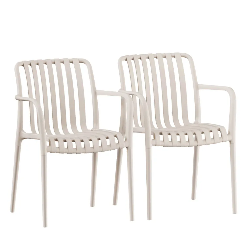New Drawer BRANO Lot de 2 fauteuils de jardin en résine