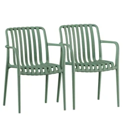 New Drawer BRANO Lot de 2 fauteuils de jardin en résine
