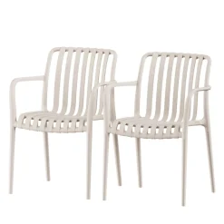 New Drawer BRANO Lot de 2 fauteuils de jardin en résine