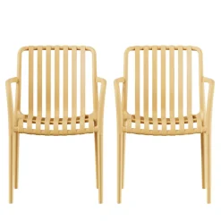 New Drawer BRANO Lot de 2 fauteuils de jardin en résine