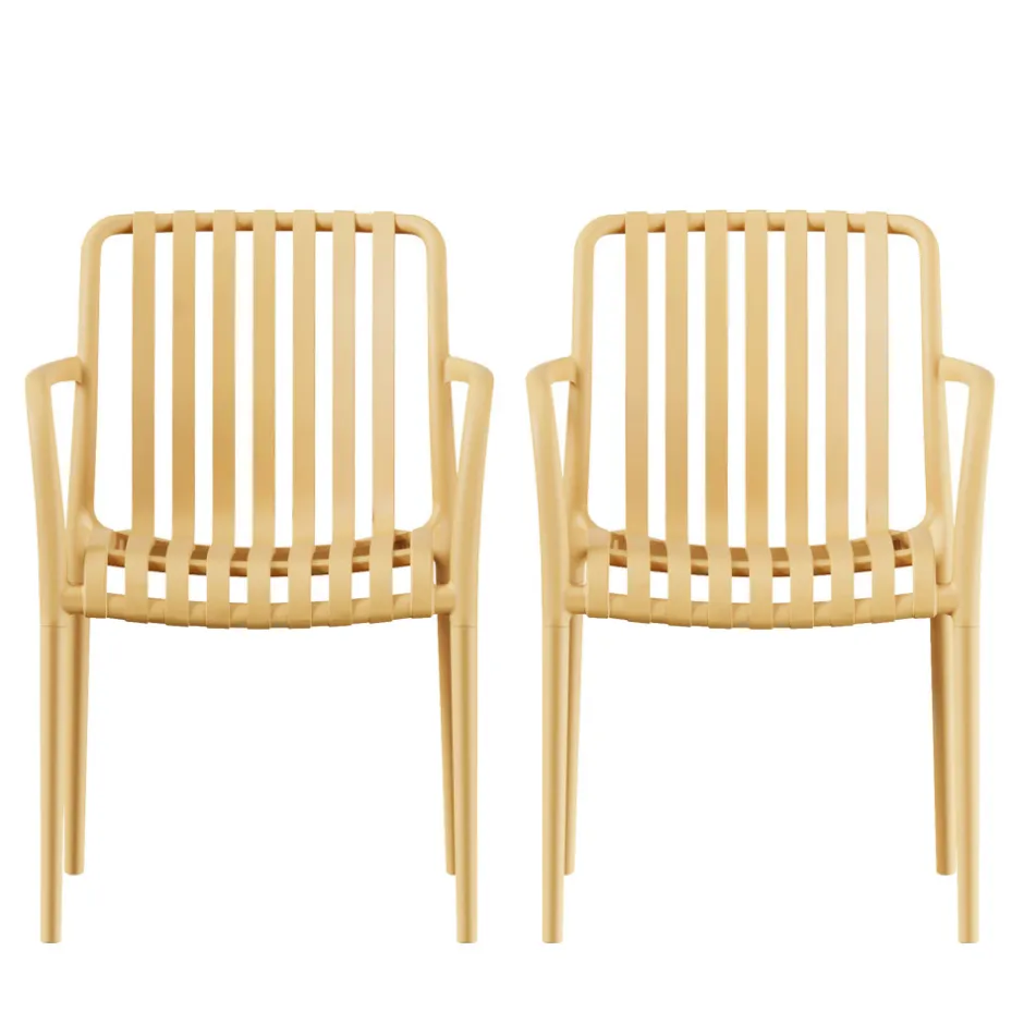 New Drawer BRANO Lot de 2 fauteuils de jardin en résine