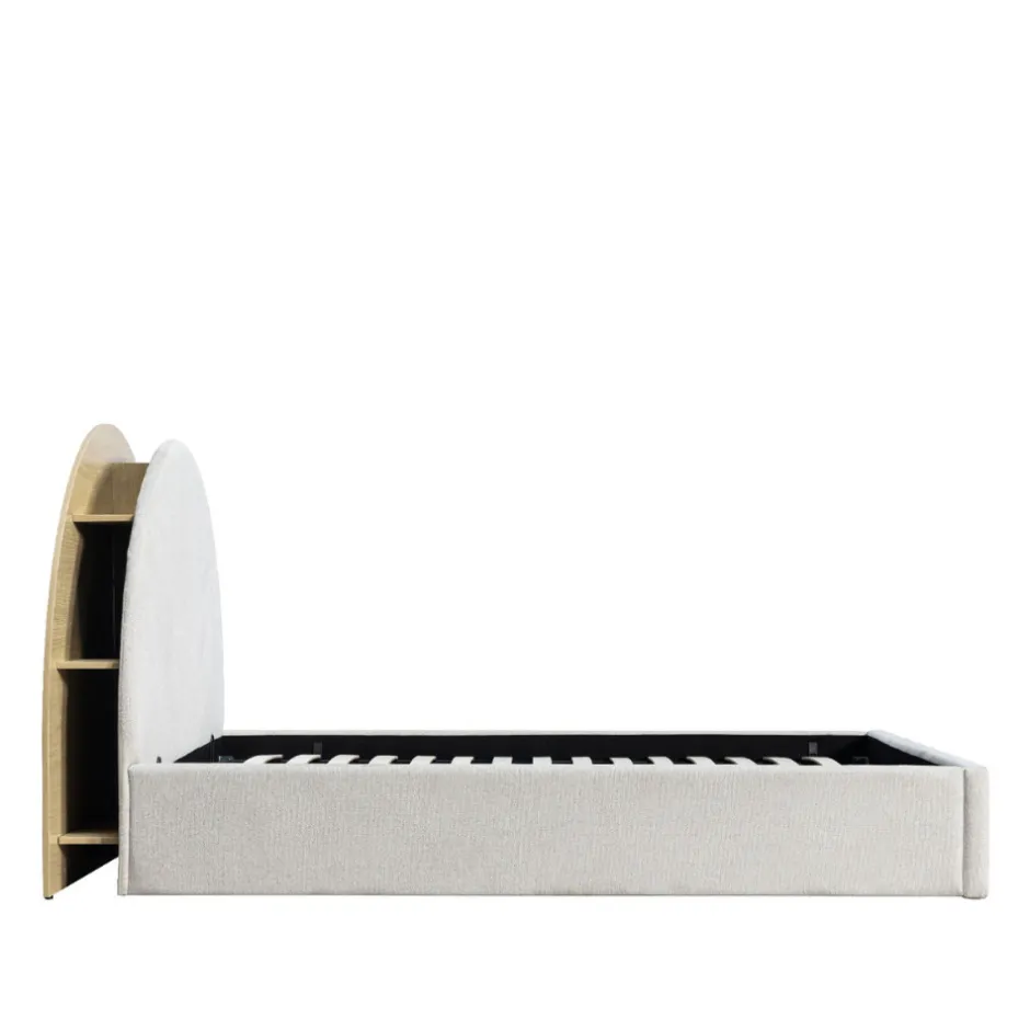 Hot Drawer BRIE Lit coffre en tissu avec rangements intégrés 140x190cm