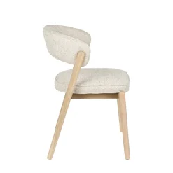 Hot Zuiver BRIGHT Lot de 2 chaises en tissu et bois