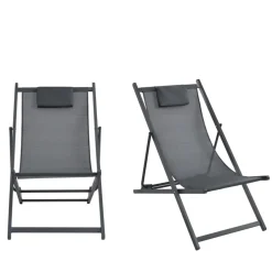 Discount Drawer BRISA Lot de 2 chiliennes en aluminium