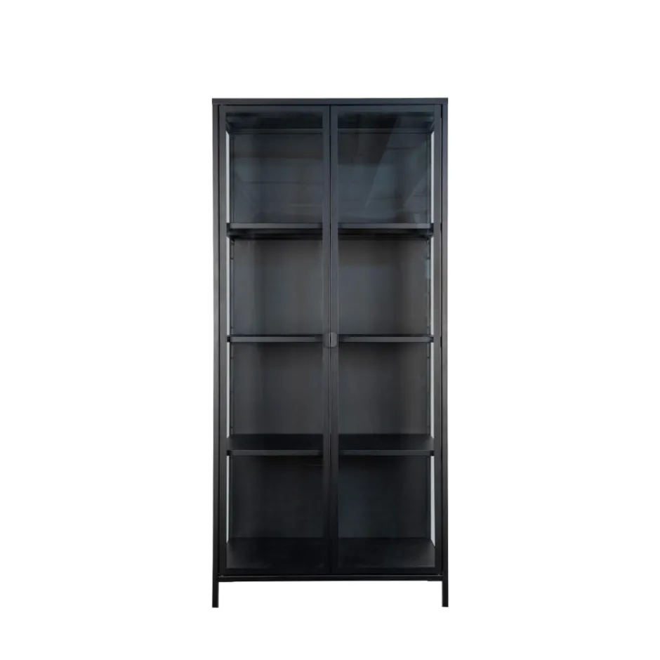 Online House Nordic BRISBANE Vaisselier en verre et métal H175cm