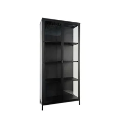 Online House Nordic BRISBANE Vaisselier en verre et métal H175cm